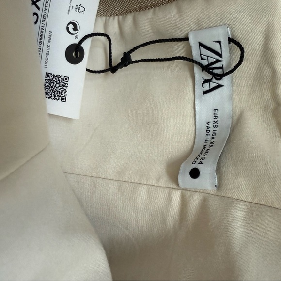 NWT • Zara Asymmetrical Slip MIDI Taupe Dress • XS - Picture 15 of 15